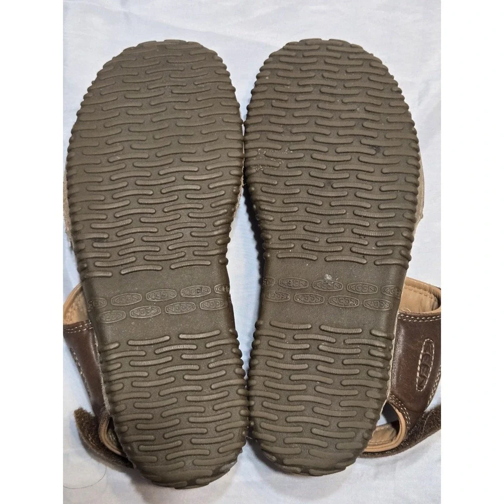 Keen Hilo Leather Hiking Outdoor Sandals Mens 8 Leather Brown Adjustable Ortho